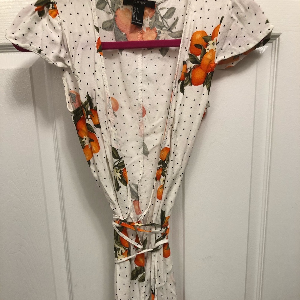 Orange patterned summer dress